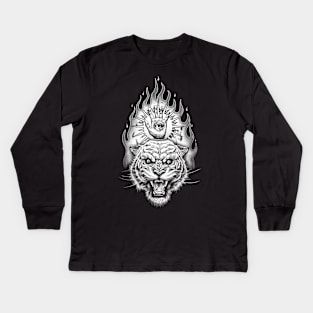 The Fearful Symmetry withe line Kids Long Sleeve T-Shirt